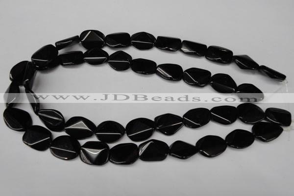 CON105 15.5 inches 15*20mm cut oval black onyx gemstone beads