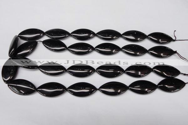 CON40 15.5 inches 16*30mm marquise black onyx gemstone beads