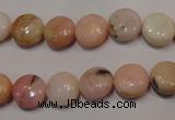 COP1012 15.5 inches 10mm flat round natural pink opal gemstone beads