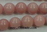 COP1215 15.5 inches 14mm round Chinese pink opal gemstone beads