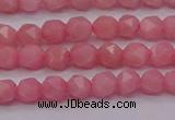 COP1221 15.5 inches 6mm faceted nuggets Chinese pink opal beads