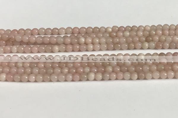 COP1240 15.5 inches 4mm round Chinese pink opal beads