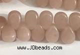 COP1246 15.5 inches 5*7mm flat teardrop Chinese pink opal beads