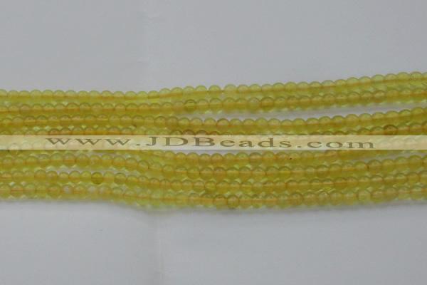 COP1300 15.5 inches 4mm round natural yellow opal gemstone beads