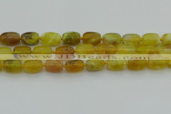 COP1423 15.5 inches 15*20mm drum yellow opal gemstone beads