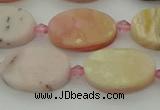 COP1436 15.5 inches 10*16mm oval natural pink opal gemstone beads