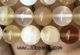 COP1457 15.5 inches 8mm round yellow opal gemstone beads