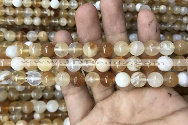 COP1458 15.5 inches 10mm round yellow opal gemstone beads