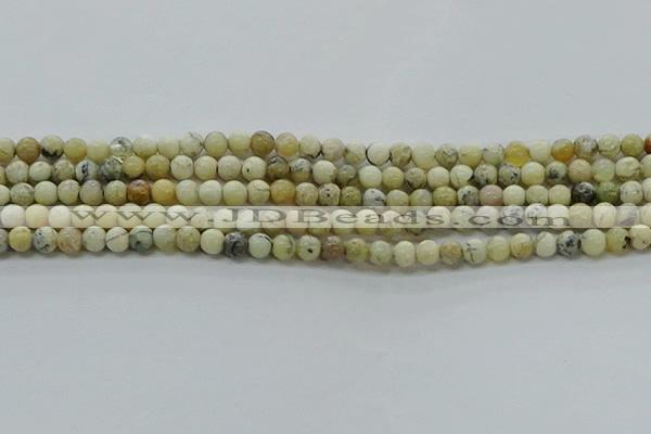 COP1460 15.5 inches 4mm round African opal gemstone beads