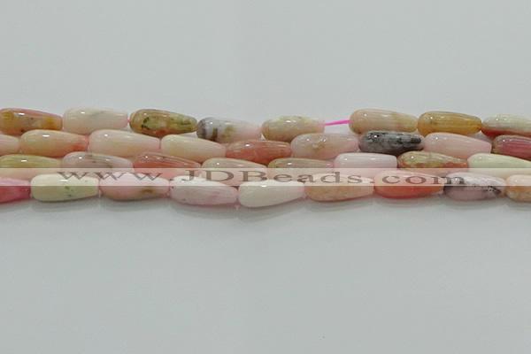 COP1491 15.5 inches 6*16mm teardrop natural pink opal beads