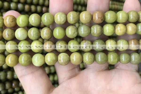 COP1574 15.5 inches 8mm round Australia olive green opal beads