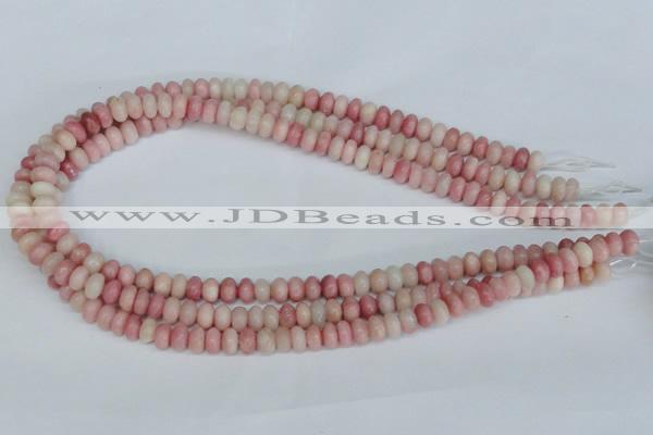 COP158 15.5 inches 4*6mm rondelle pink opal gemstone beads wholesale