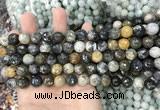 COP1609 15.5 inches 6mm faceted round moss opal beads