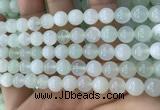 COP1636 15.5 inches 8mm round natural green opal beads