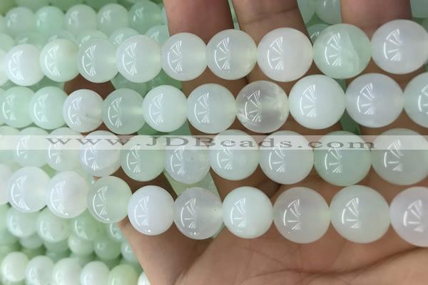 COP1638 15.5 inches 12mm round natural green opal beads