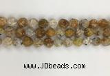 COP1678 15.5 inches 12mm faceted nuggets yellow opal gemstone beads