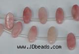 COP169 15.5 inches 6*12mm top-drilled marquise pink opal gemstone beads