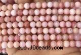 COP1693 15.5 inches 6mm round natural pink opal gemstone beads