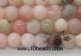 COP1701 15.5 inches 4mm round natural pink opal gemstone beads