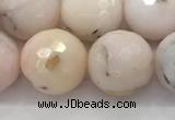 COP1715 15.5 inches 14mm faceted round natural pink opal beads