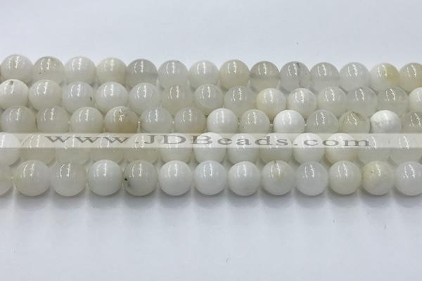 COP1731 15.5 inches 8mm round white opal beads wholesale