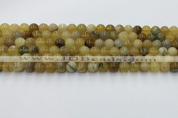 COP1735 15.5 inches 6mm round yellow opal beads wholesale