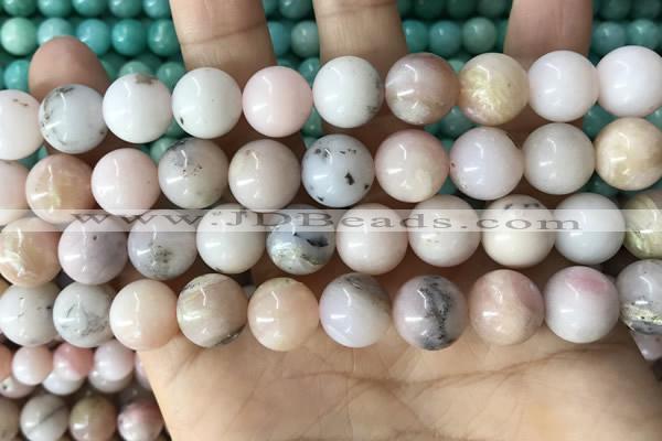 COP1751 15.5 inches 12mm round natural pink opal beads wholesale