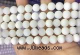 COP1772 15.5 inches 8mm round white opal gemstone beads