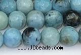 COP1790 15.5 inches 6mm round blue opal gemstone beads