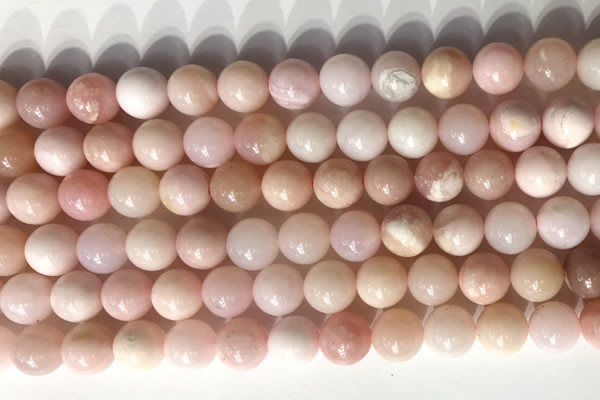 COP1797 15.5 inches 8mm round pink opal gemstone beads