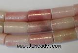 COP180 15.5 inches 8*16mm tube pink opal gemstone beads wholesale