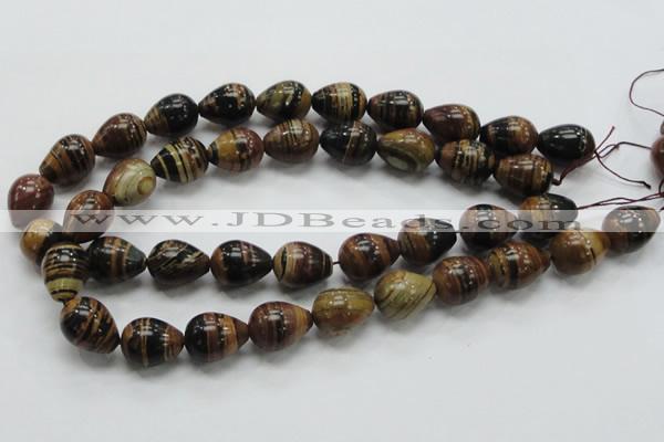 COP239 15.5 inches 15*20mm teardrop natural brown opal gemstone beads