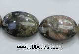 COP255 15.5 inches 18*25mm oval natural grey opal gemstone beads