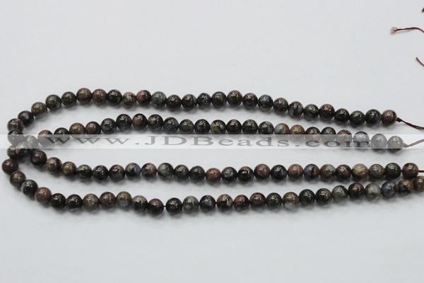 COP282 15.5 inches 6mm round natural grey opal gemstone beads