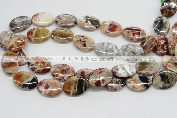 COP307 15.5 inches 22*30mm oval brandy opal gemstone beads wholesale