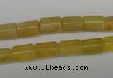 COP338 15.5 inches 8*11mm tube yellow opal gemstone beads