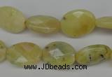 COP343 15.5 inches 13*18mm faceted oval yellow opal gemstone beads