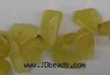 COP348 Top-drilled 7*8mm – 24*25mm freeform yellow opal gemstone beads