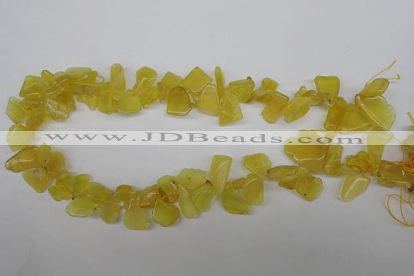 COP348 Top-drilled 7*8mm – 24*25mm freeform yellow opal gemstone beads