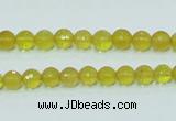 COP353 15.5 inches 6mm faceted round yellow opal gemstone beads wholesale