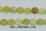 COP358 15.5 inches 8mm coin yellow opal gemstone beads wholesale