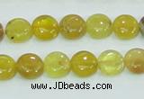 COP359 15.5 inches 10mm coin yellow opal gemstone beads wholesale