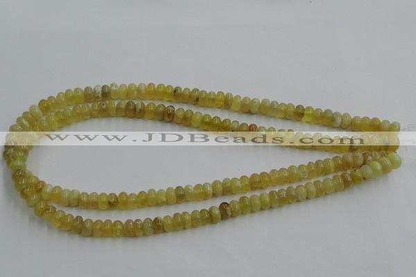 COP371 15.5 inches 5*8mm rondelle yellow opal gemstone beads