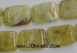 COP374 15.5 inches 15*20mm rectangle yellow opal gemstone beads