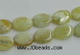 COP376 15.5 inches 10*14mm oval yellow opal gemstone beads wholesale