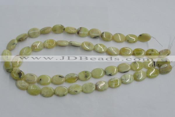 COP377 15.5 inches 12*16mm oval yellow opal gemstone beads wholesale