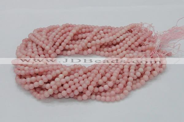 COP402 15.5 inches 6mm round Chinese pink opal gemstone beads