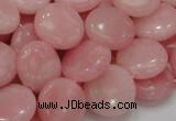 COP415 15.5 inches 15mm flat round Chinese pink opal gemstone beads