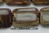 COP434 15.5 inches 22*30mm rectangle natural brown opal gemstone beads