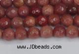 COP441 15.5 inches 4mm faceted round African blood jasper beads